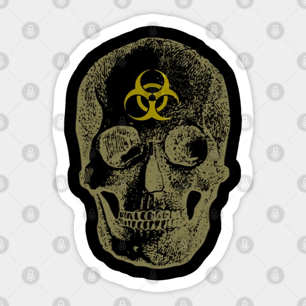 Skull Biohazard Sticker by Korvus78